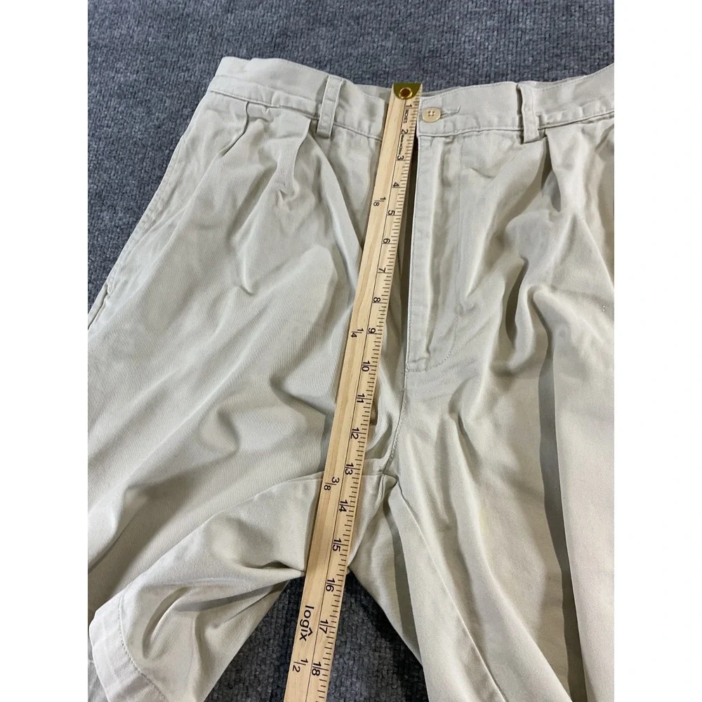 Polo Ralph Lauren Tyler Men's Shorts 36 Beige Khaki 100% Cotton Pleated Casual C